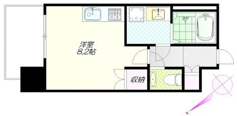 シティタワー新宿(ワンルーム/12階)の間取り写真