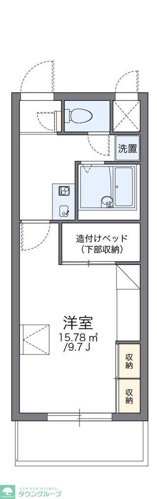 レオパレスグレイスフル(1K/4階)の間取り写真