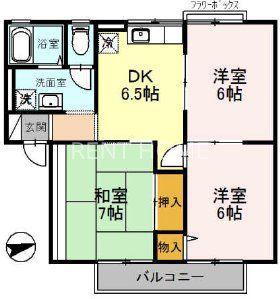 シャルム南山本(3DK/2階)の間取り写真
