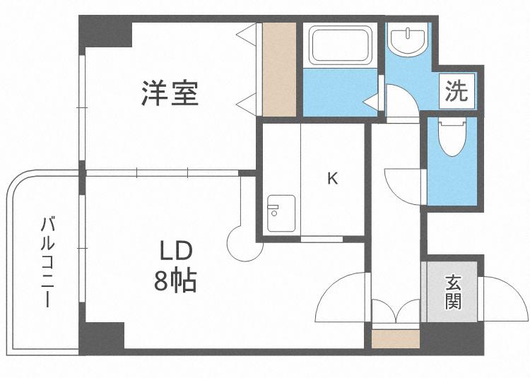 ブリッジひばりが丘(1LDK/2階)の間取り写真