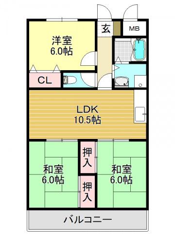 アメニティ・イー(3LDK/4階)の間取り写真