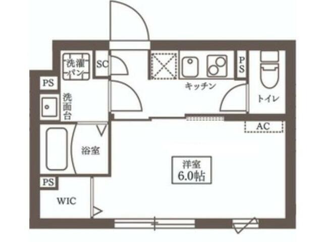 プラティーク代々木 PRATIQUE YOYOGI(1K/3階)の間取り写真
