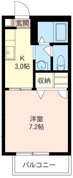 アネックス(1K/2階)の間取り写真