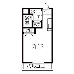 ふじ第3マンション(ワンルーム/4階)の間取り写真