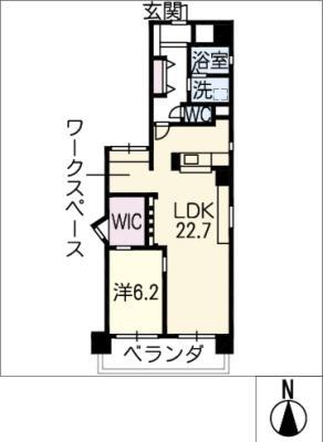 アーベイン東桜(1LDK/8階)の間取り写真