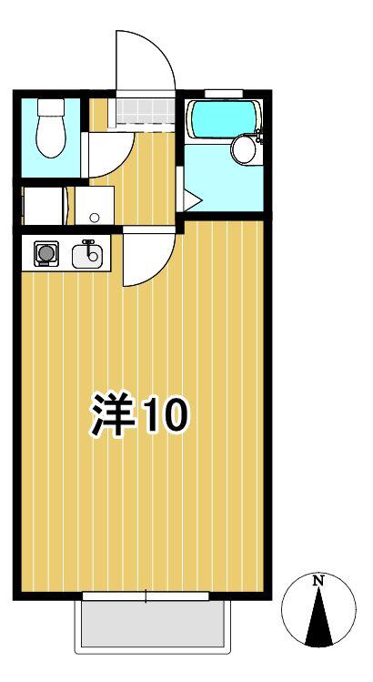 パレロワイヤル(ワンルーム/1階)の間取り写真