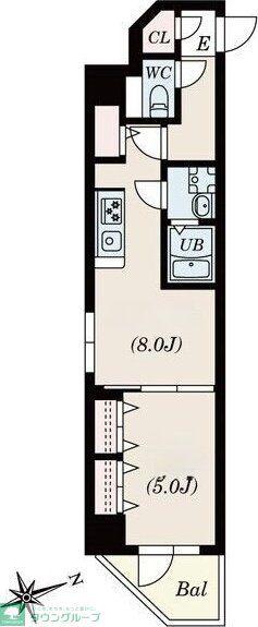 S-RESIDENCE神沢AFFORD(1LDK/1階)の間取り写真