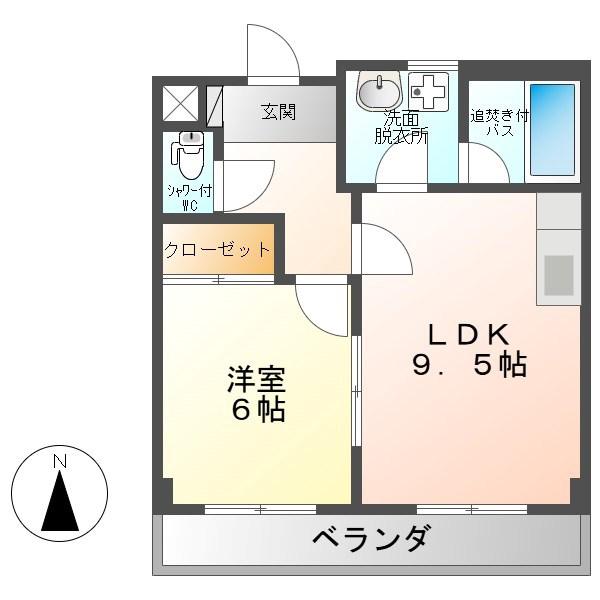 リンピア太田(1LDK/1階)の間取り写真