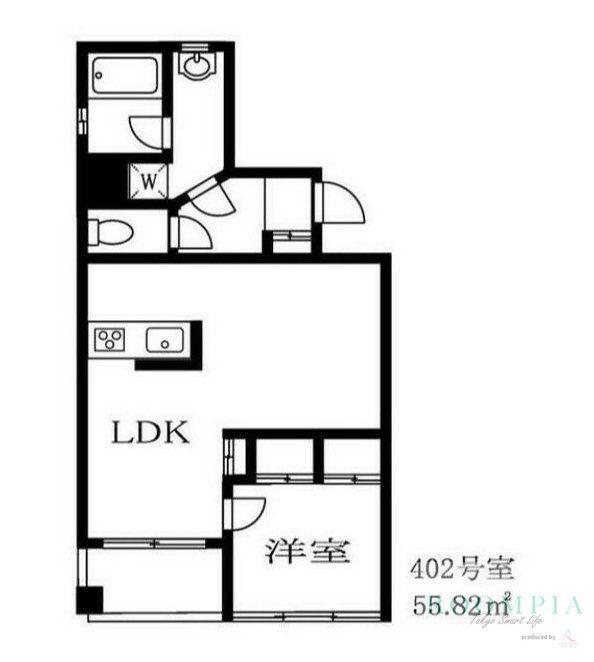 グランドメゾン阿佐ヶ谷(1LDK/4階)の間取り写真