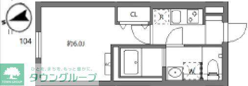 セレヌコート新江古田(1K/1階)の間取り写真