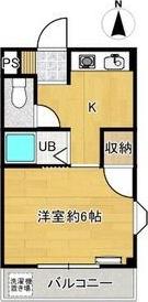 津之江パークハイツ2号館(1K/2階)の間取り写真
