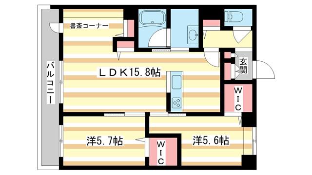 SHAMAISON LEALANI(2LDK/2階)の間取り写真