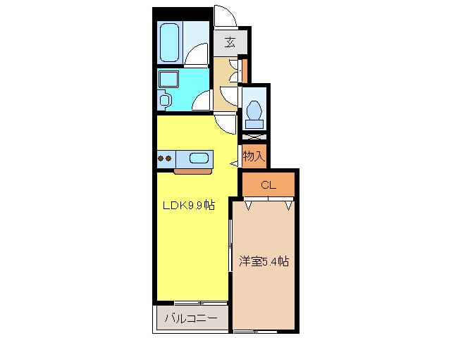 EACE(1LDK/1階)の間取り写真