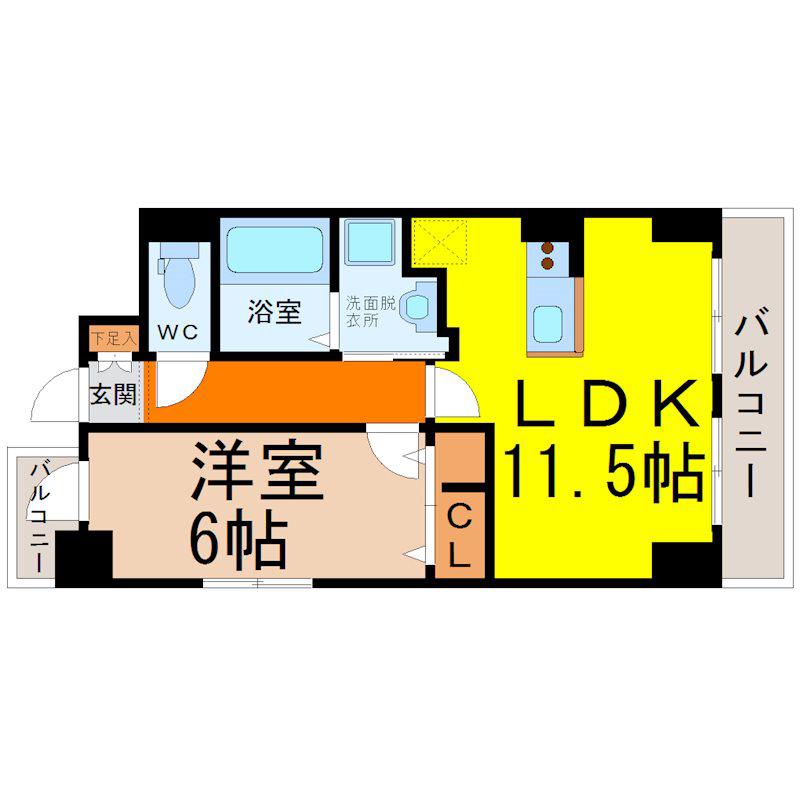 PLANDOOL NAKAMURA(1LDK/4階)の間取り写真