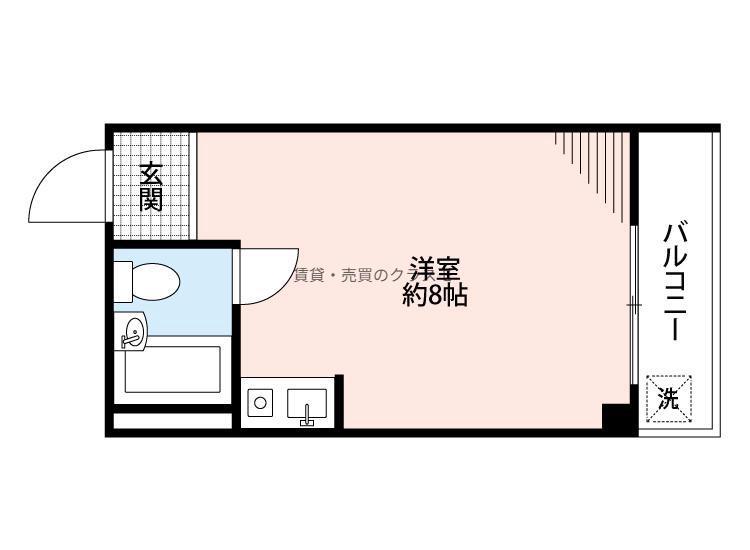 GRANDCUBE 大正通(ワンルーム/5階)の間取り写真