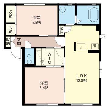 アコルデ(2LDK/1階)の間取り写真