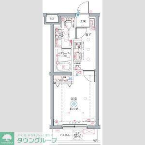 クレヴィスタ成増II(1K/1階)の間取り写真