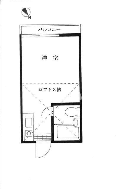 アゼリアNO.8(ワンルーム/2階)の間取り写真