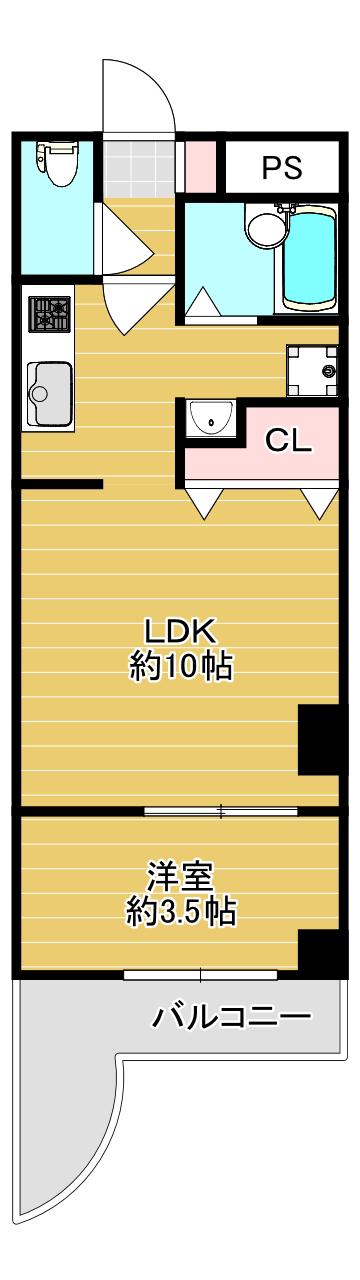 グリフィンコタニ(1LDK/7階)の間取り写真