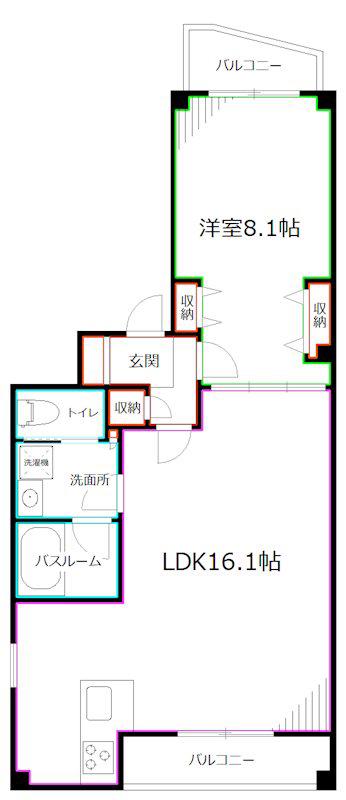 STORK POND上井草(1LDK/3階)の間取り写真