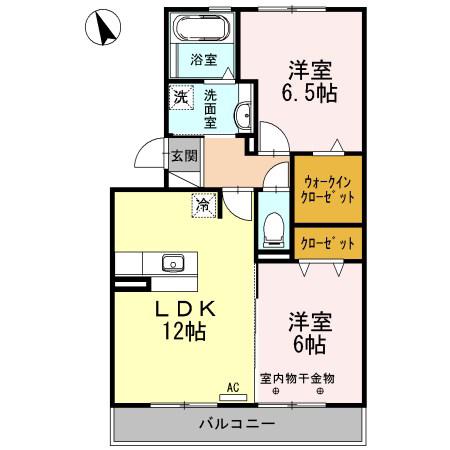 A-ROOM(2LDK/2階)の間取り写真