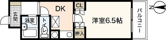 エスポアール石川(1K/4階)の間取り写真