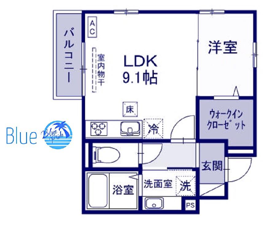 スリジェ横濱(1LDK/1階)の間取り写真