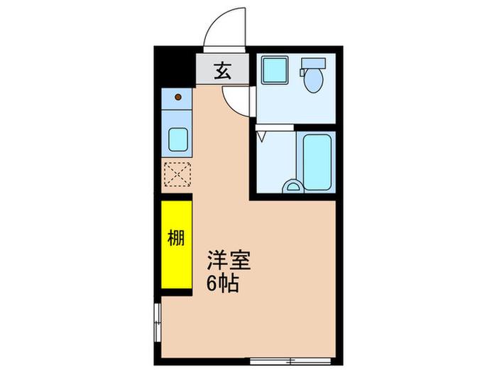 QUALIOR蕨(ワンルーム/3階)の間取り写真