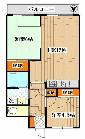 フォレストサイド真和(2LDK/2階)の間取り写真