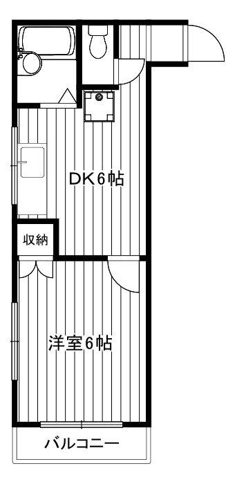 上板橋IMAハウス(1DK/2階)の間取り写真