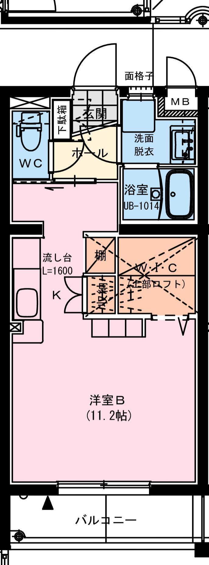 BELLO DONI(ワンルーム/1階)の間取り写真