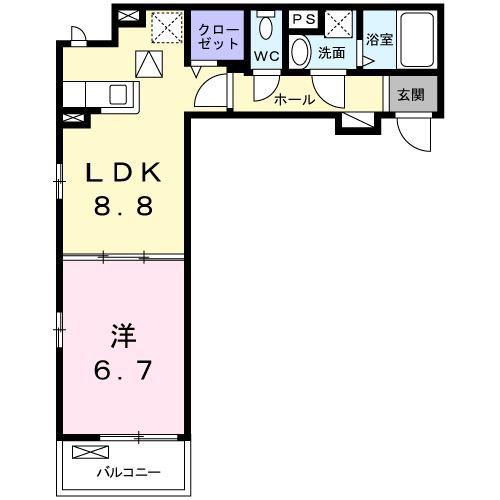 ADDRESS 211(1LDK/1階)の間取り写真