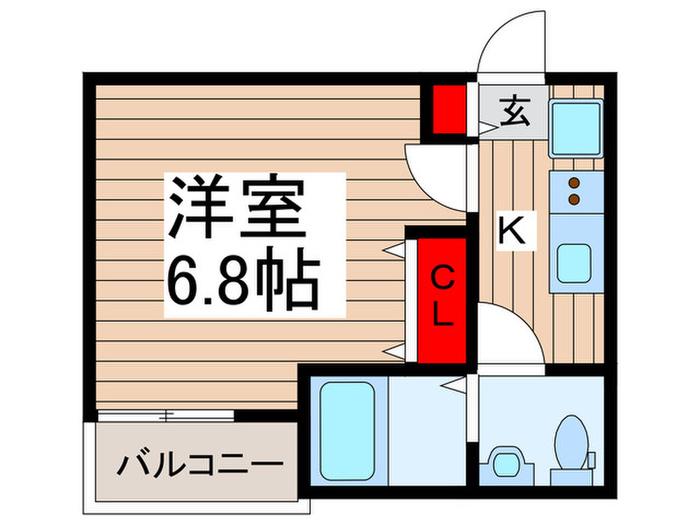 朝志ヶ丘2丁目(1K/3階)の間取り写真