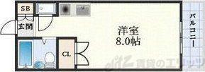 東明マンション江坂(ワンルーム/6階)の間取り写真