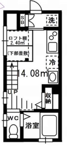 クラソ早稲田(ワンルーム/1階)の間取り写真