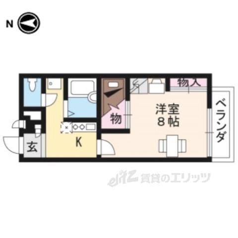 レオパレス司(1K/2階)の間取り写真