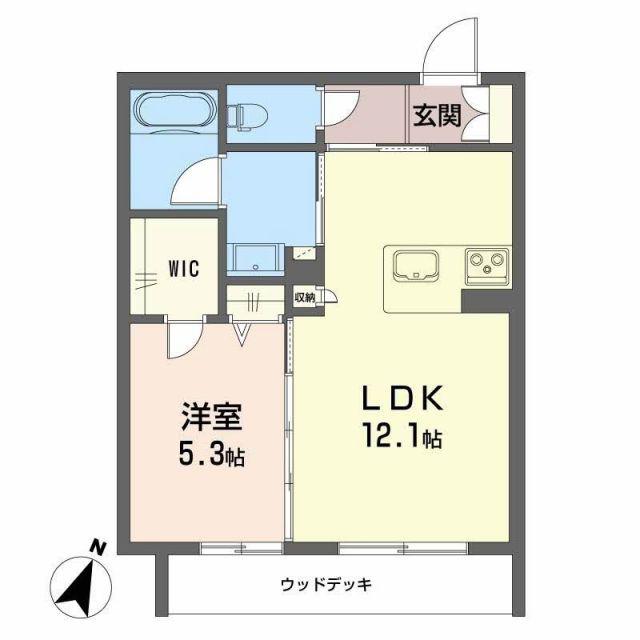 シャーメゾン ルーエ(1LDK/1階)の間取り写真