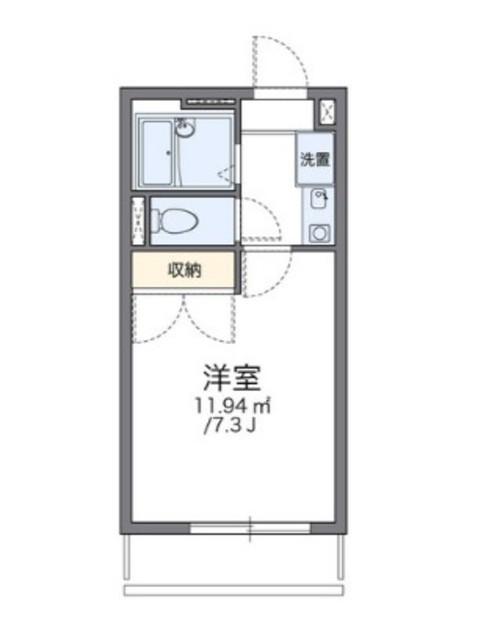 レオパレスASAGAI(1K/3階)の間取り写真
