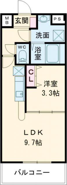 HCレジデンス(1LDK/3階)の間取り写真