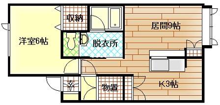 イグゼグス(1LDK/1階)の間取り写真