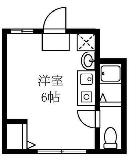 OGGI目黒本町(ワンルーム/3階)の間取り写真