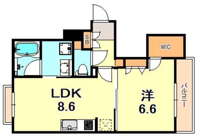 ピエレ垂水(1LDK/2階)の間取り写真