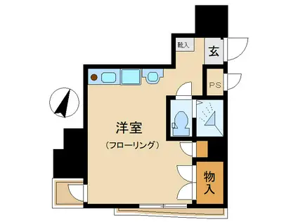 エムスビル(ワンルーム/2階)の間取り写真