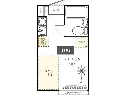 ハイツグランデ(ワンルーム/1階)の間取り写真