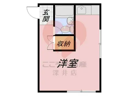 プロスペリティ市之町(ワンルーム/4階)の間取り写真