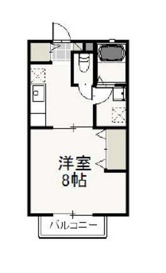 S・T・VILLA TSUSHIMA C(1K/2階)の間取り写真
