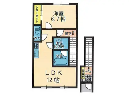 すまいる41(1LDK/2階)の間取り写真