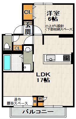 すみれハイツI(1LDK/2階)の間取り写真