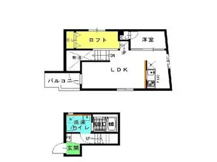 ソリッド千種(1LDK/2階)の間取り写真
