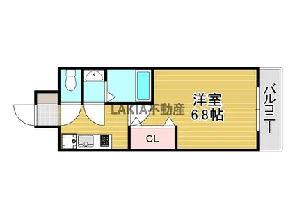 QUINTET JOTONOE(1K/8階)の間取り写真